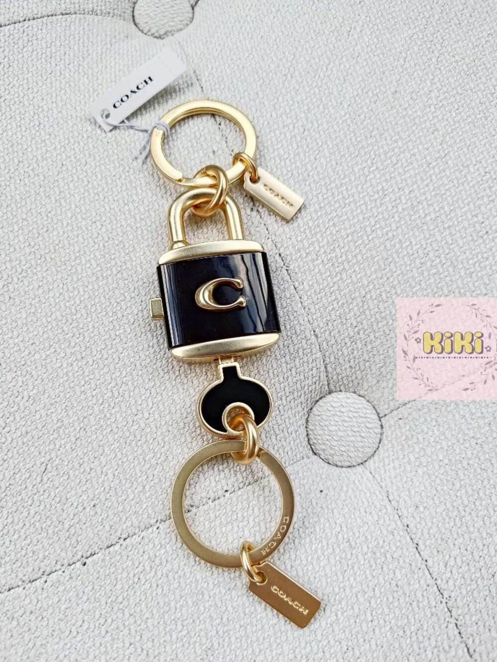 Coach Lock And Key Bag Charm Key Ring C1679